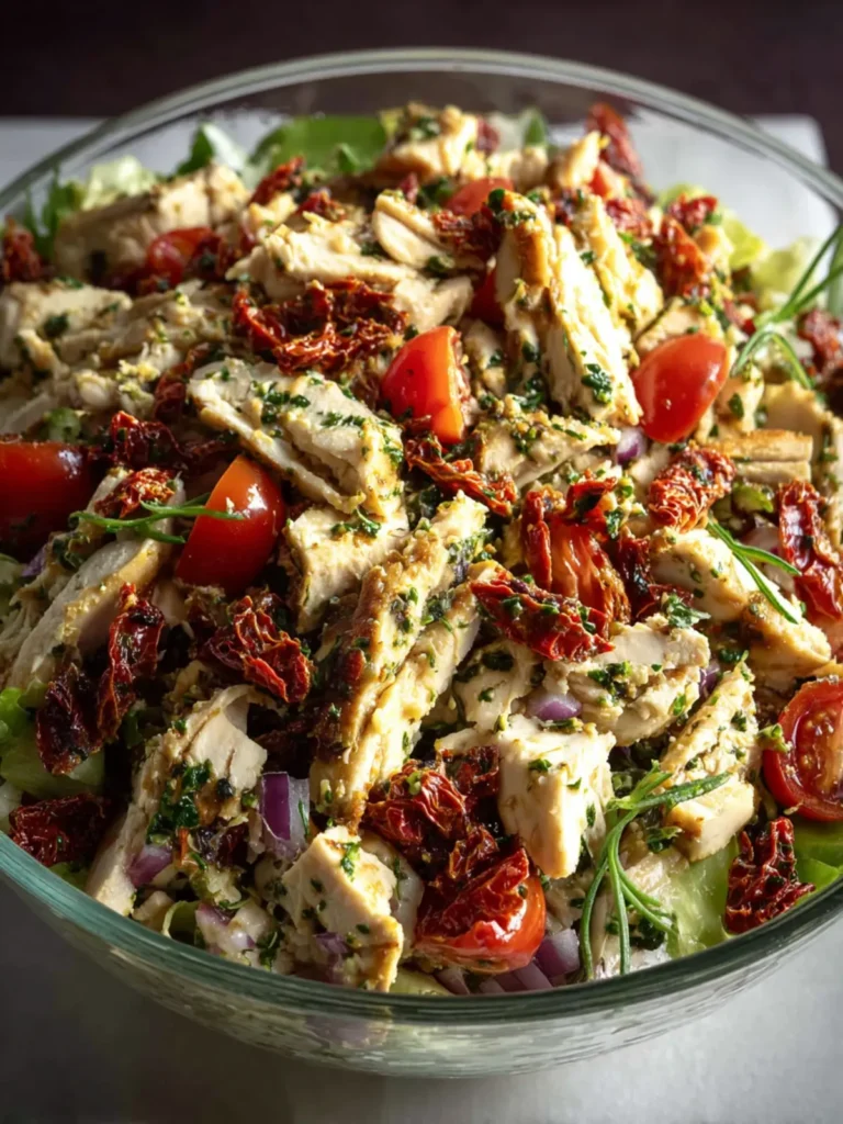 Easy Tuscan Chicken Salad with Sun-Dried Tomatoes First Image
