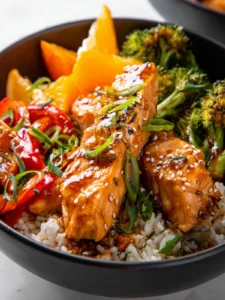 Orange Ginger Salmon Bowls First Image