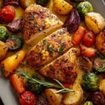 Sheet Pan Honey Dijon Chicken with Veggies First Image