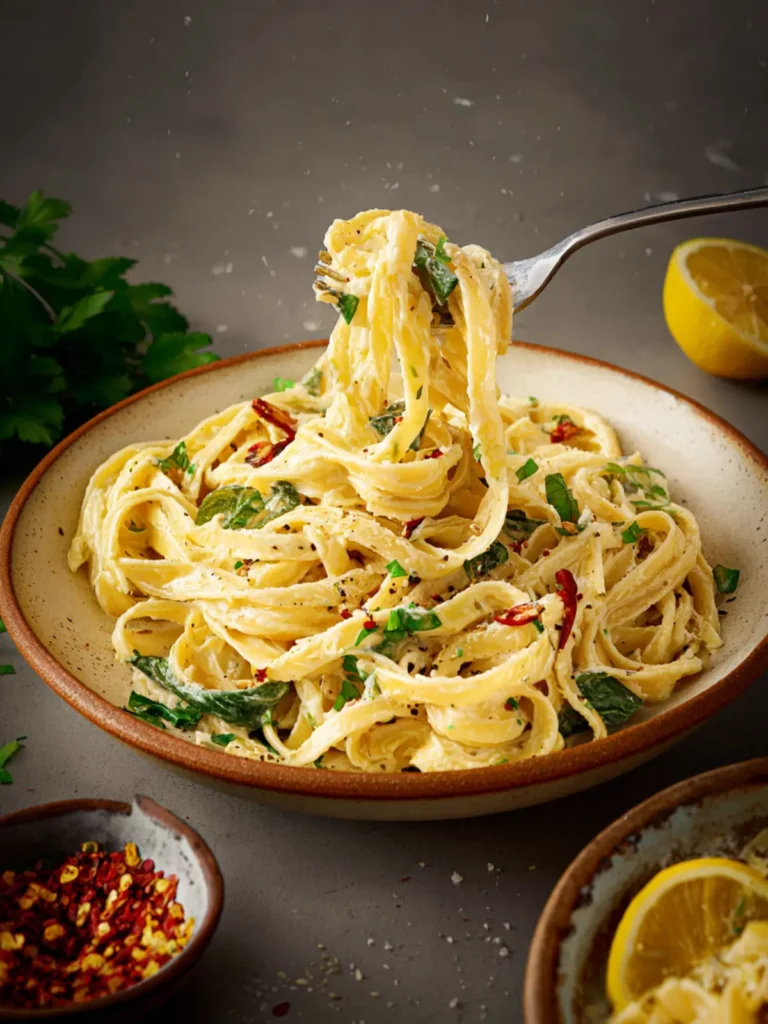 Vegan Alfredo Pasta First Image