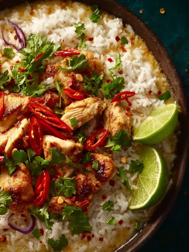 coconut chicken brothy rice First Image