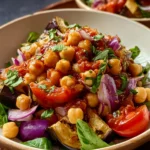 eggplant chickpea taco bowls First Image